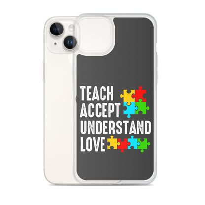 Autism Acceptance Together Eclipse Back Perfect Fit Phone Case for iPhone®