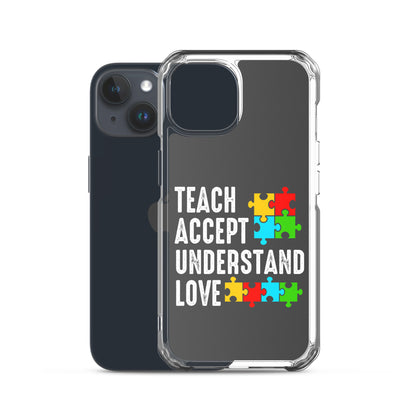 Autism Acceptance Together Eclipse Back Perfect Fit Phone Case for iPhone®