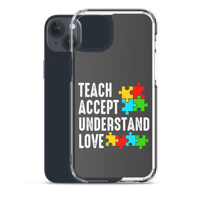 Autism Acceptance Together Eclipse Back Perfect Fit Phone Case for iPhone®