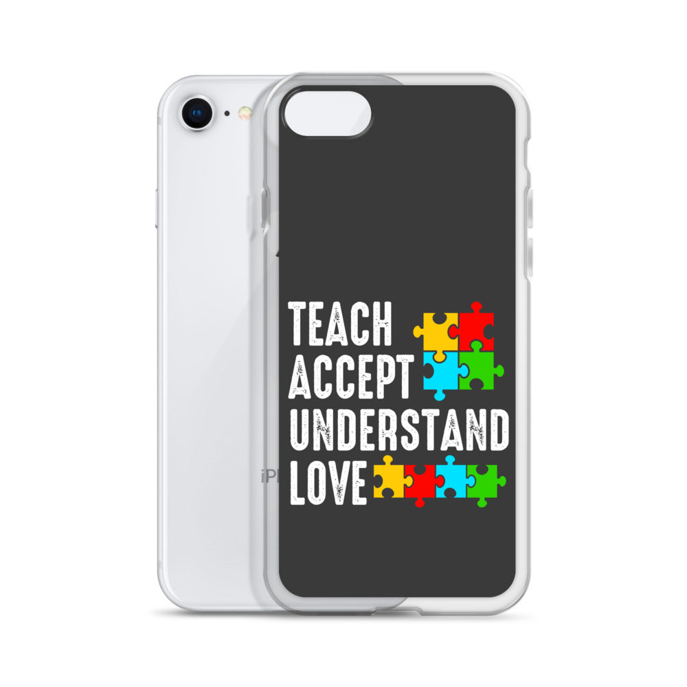 Autism Acceptance Together Eclipse Back Perfect Fit Phone Case for iPhone®