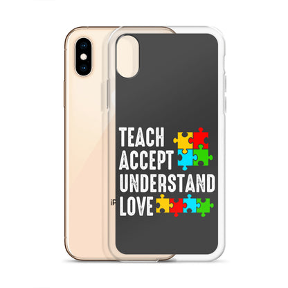 Autism Acceptance Together Eclipse Back Perfect Fit Phone Case for iPhone®