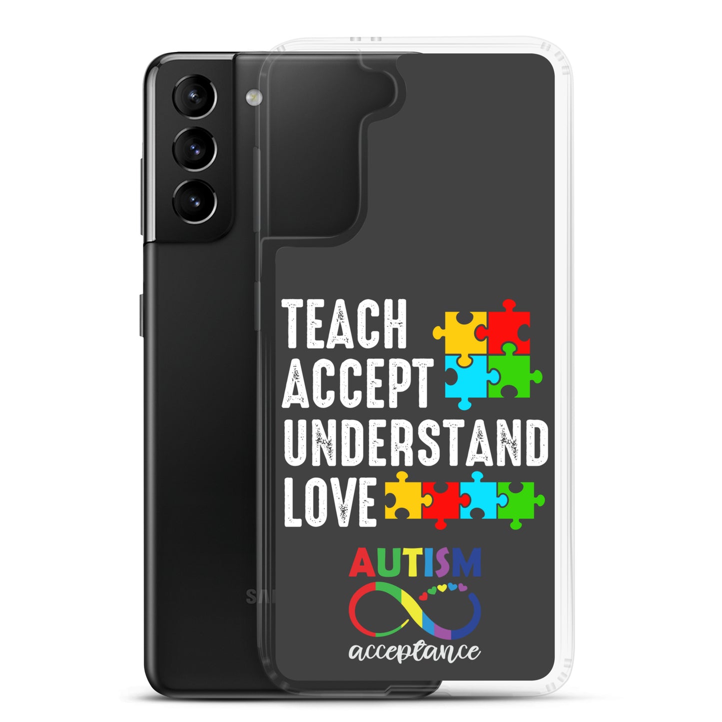 Autism Acceptance Together Eclipse Back Perfect Fit Phone Case for Samsung®