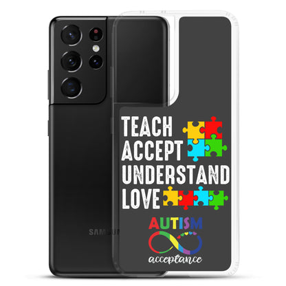 Autism Acceptance Together Eclipse Back Perfect Fit Phone Case for Samsung®