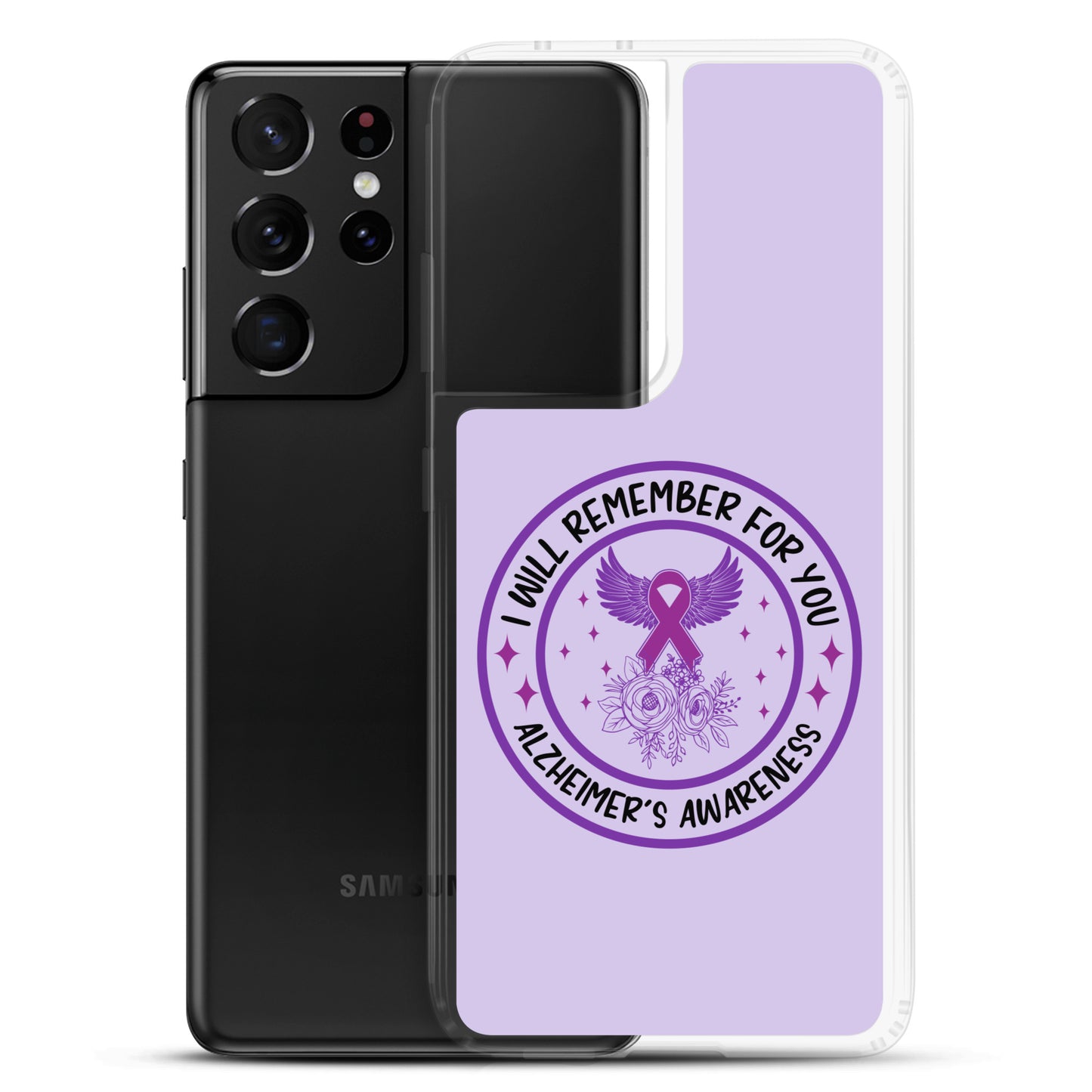 Alzheimer's Awareness Purple Perfect Fit Phone Case for for Samsung®