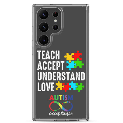 Autism Acceptance Together Eclipse Back Perfect Fit Phone Case for Samsung®