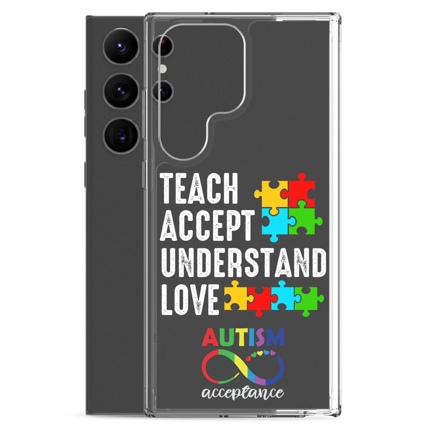 Autism Acceptance Together Eclipse Back Perfect Fit Phone Case for Samsung®