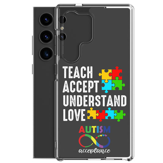 Autism Acceptance Together Eclipse Back Perfect Fit Phone Case for Samsung®