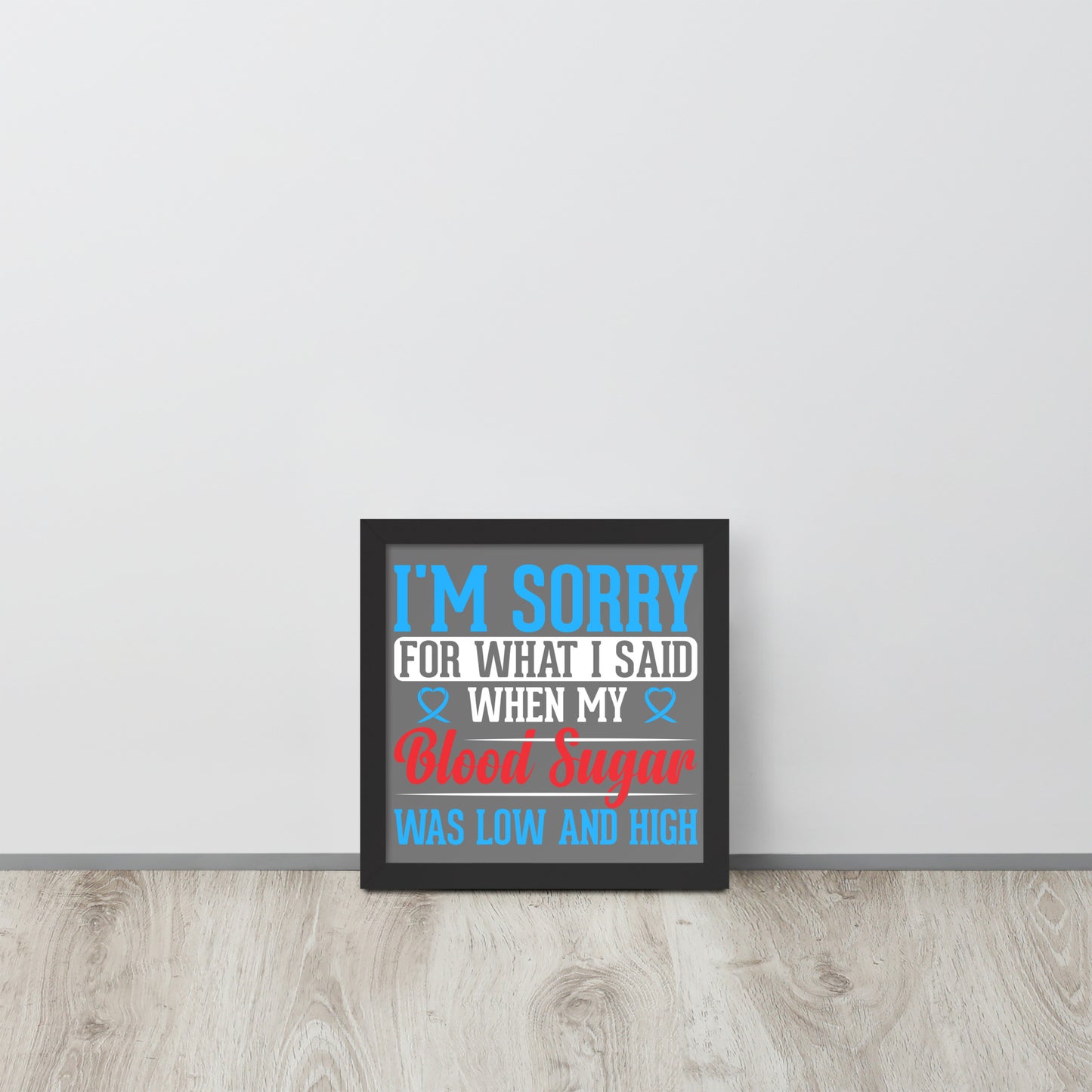 Diabetes Awareness Wooden Framed Quality Print