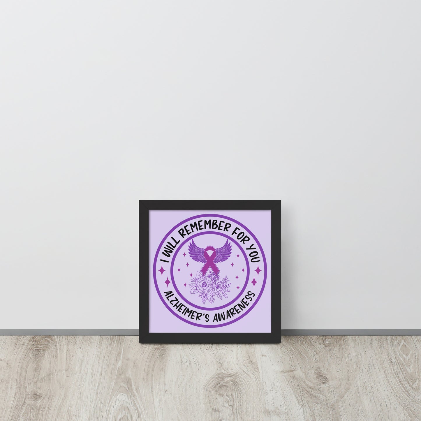 Alzheimer's Awareness Wooden Framed Quality Print