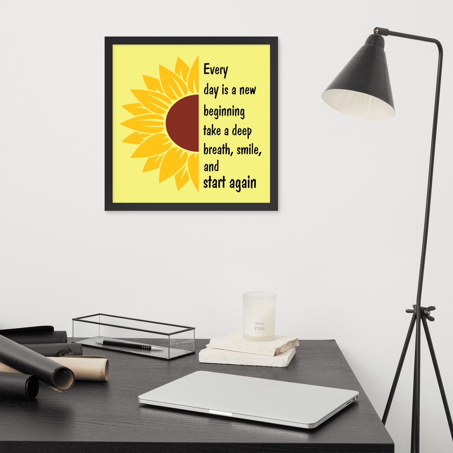 Every Day is a New Beginning Wooden Framed Quality Print