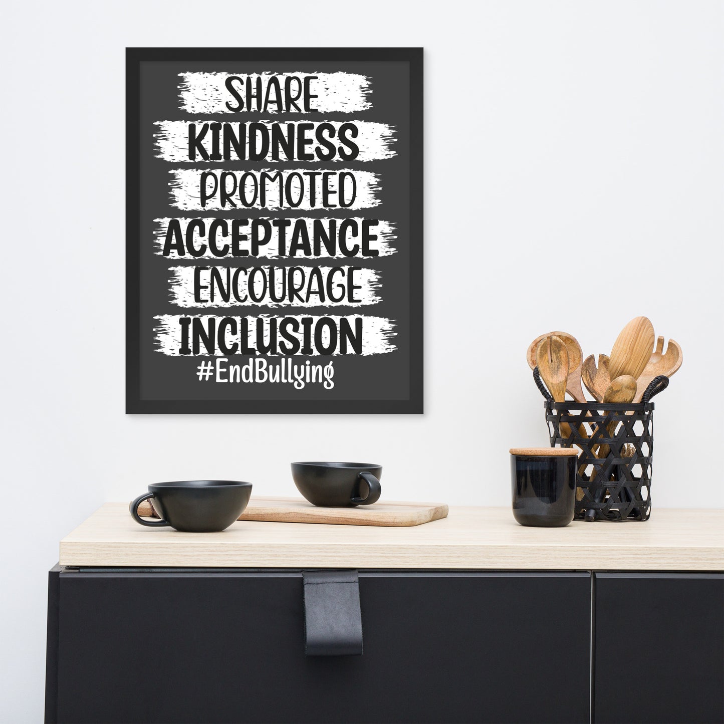 #End Bullying Wooden Framed Quality Print