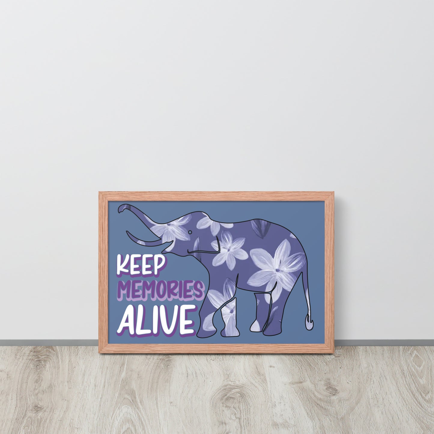 Alzheimer's Awareness Wooden Framed Quality Print