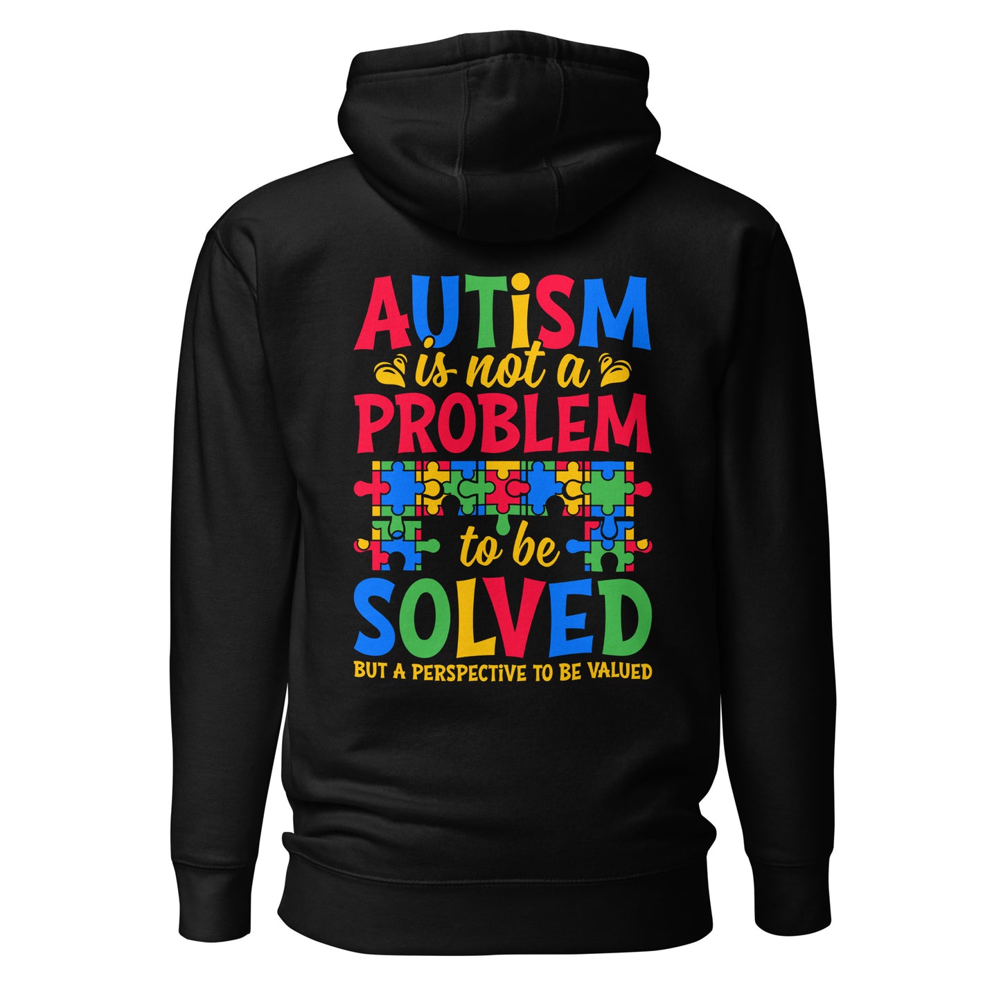 Autism Acceptance Together Quality Cotton Heritage Adult Hoodie