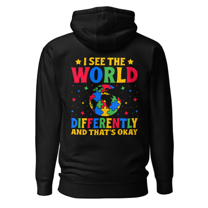 Autism Acceptance Together Quality Cotton Heritage Adult Hoodie