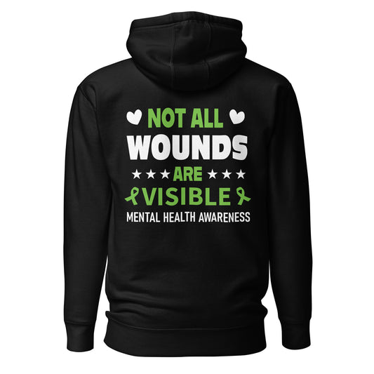 Not All Wounds Are Visible Quality Cotton Heritage Adult Hoodie