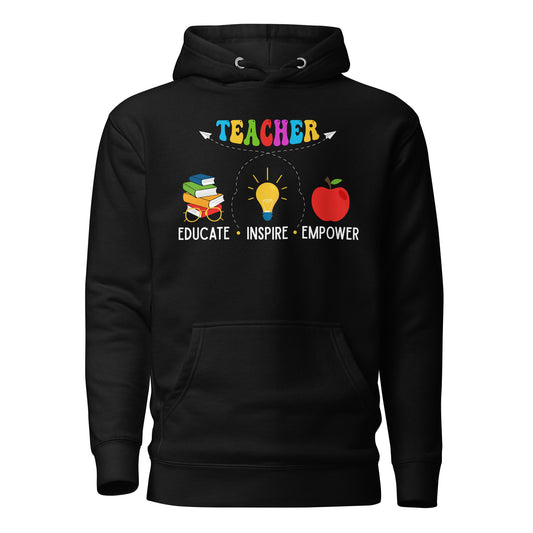 Educate, Inspire, Empower Teacher Quality Cotton Heritage Adult Hoodie