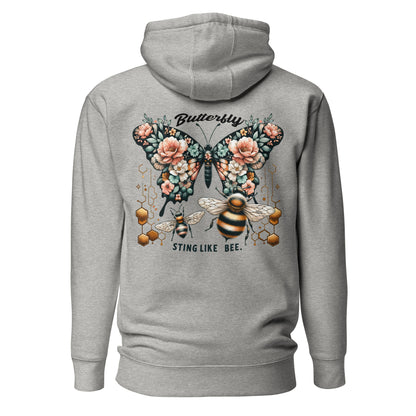 Butterfly, Sting Like a Bee Quality Cotton Heritage Adult Hoodie