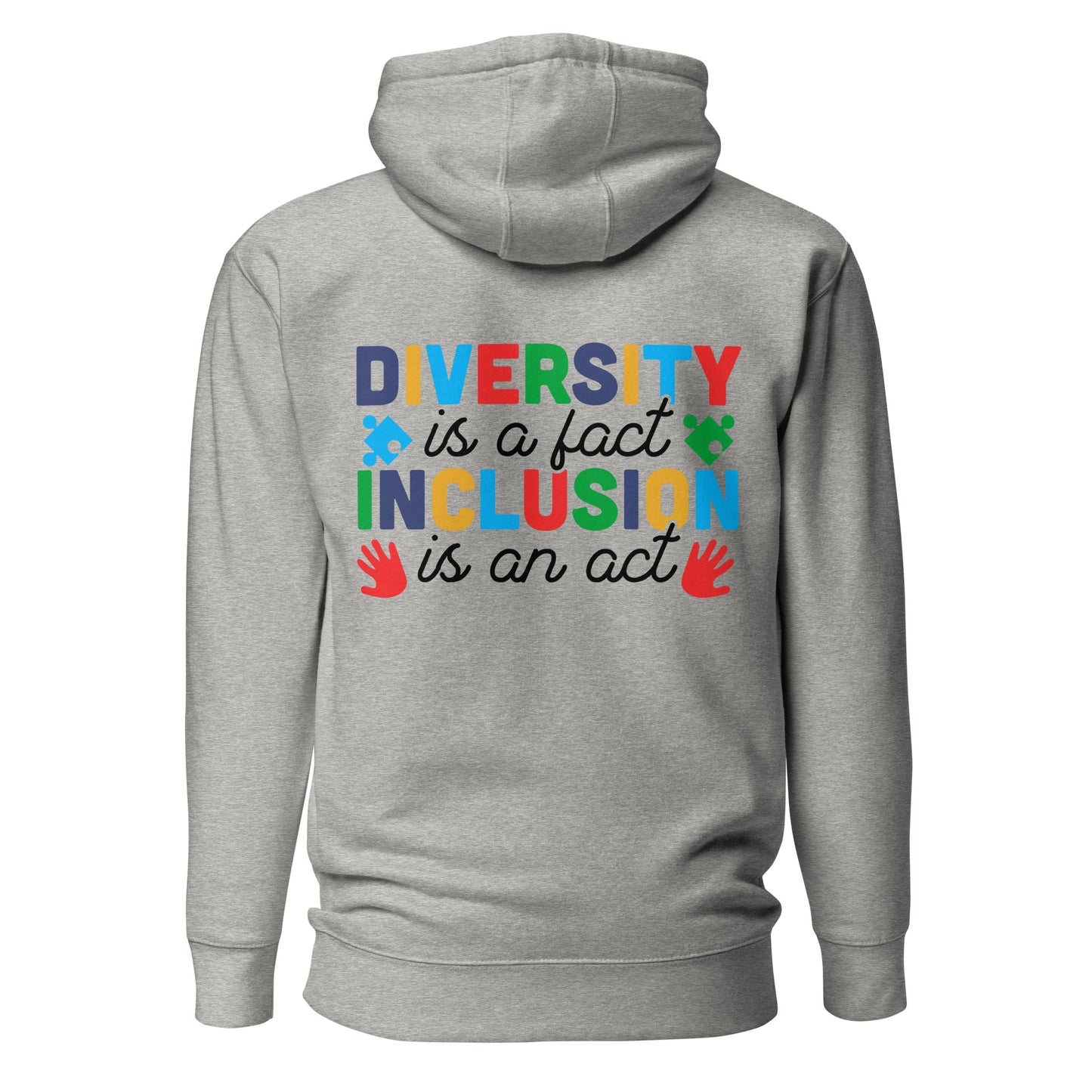 Diversity is a Fact Inclusion is an Act Autism Acceptance Quality Cotton Heritage Adult Hoodie