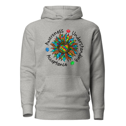 Autism Acceptance Together Quality Cotton Heritage Adult Hoodie