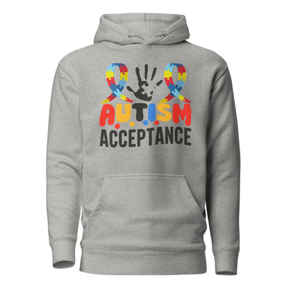 Autism Acceptance Together Quality Cotton Heritage Adult Hoodie