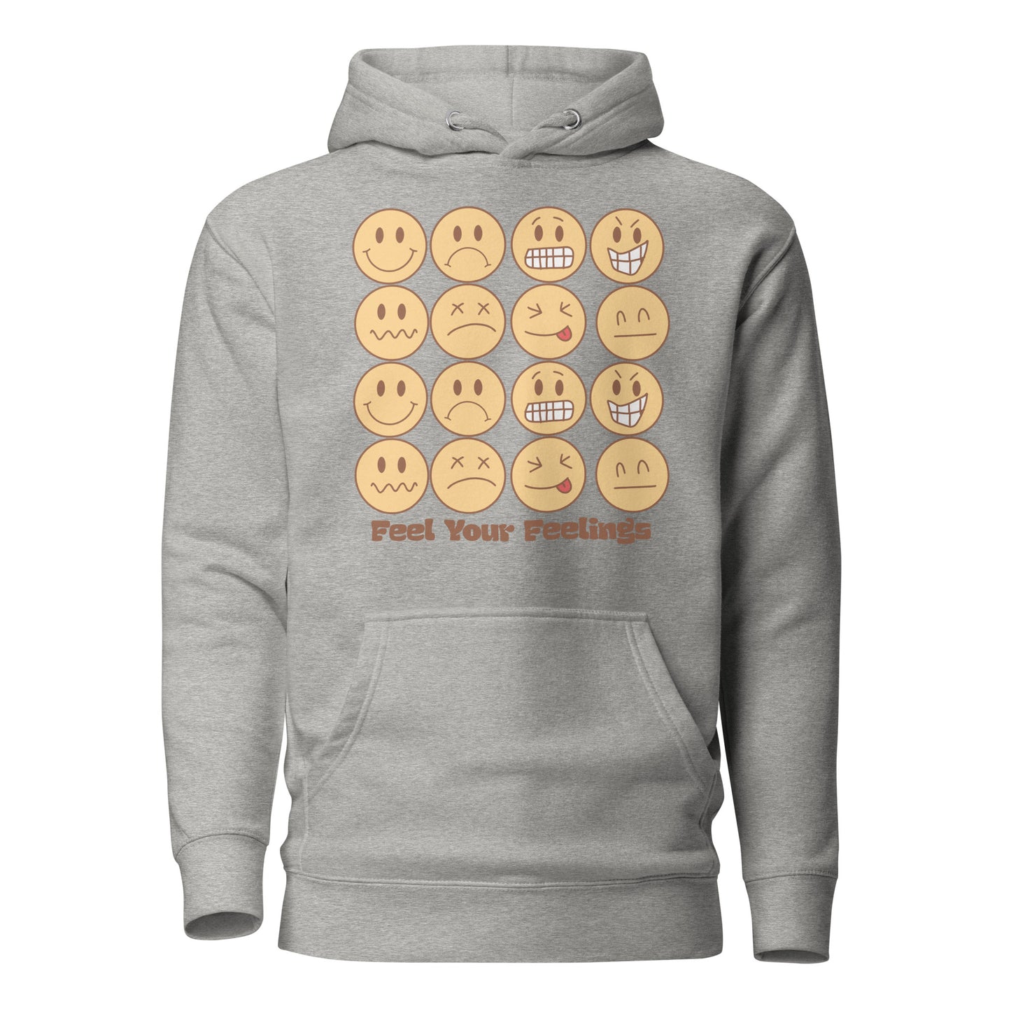 Feel Your Feelings Emojis Quality Cotton Heritage Adult Hoodie