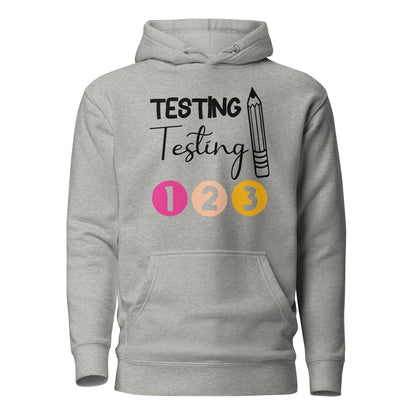 Testing, Testing 1 2 3 Teacher Cotton Heritage Unisex Hoodie