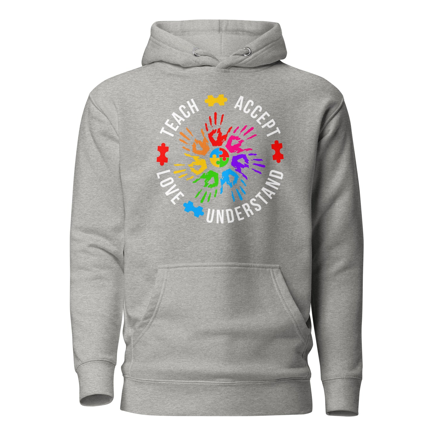 Teach Accept Understand Love Autism Cotton Heritage Adult Hoodie