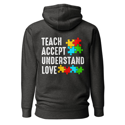 Autism Acceptance Together Quality Cotton Heritage Adult Hoodie