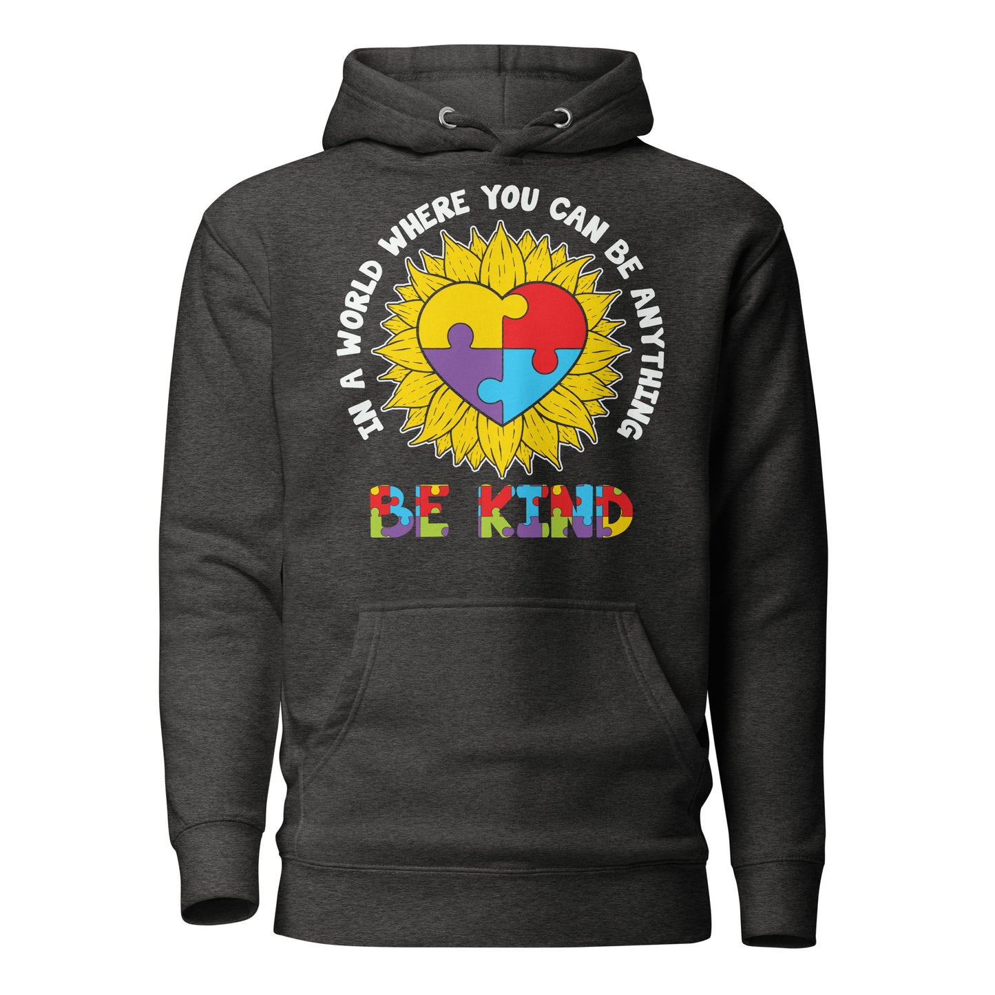 Be Kind Autism Acceptance Quality Cotton Heritage Adult Hoodie