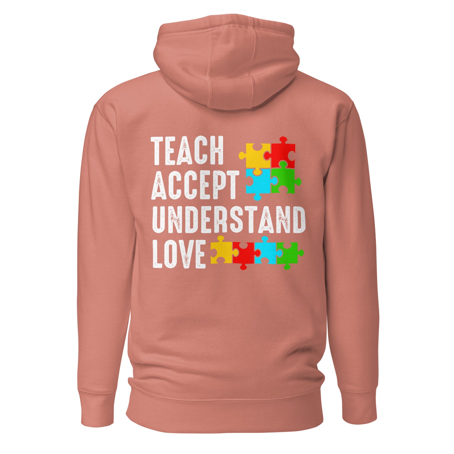 Autism Acceptance Together Quality Cotton Heritage Adult Hoodie