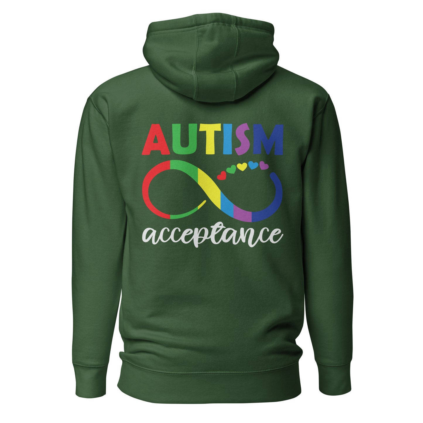 Autism Acceptance Together Quality Cotton Heritage Adult Hoodie