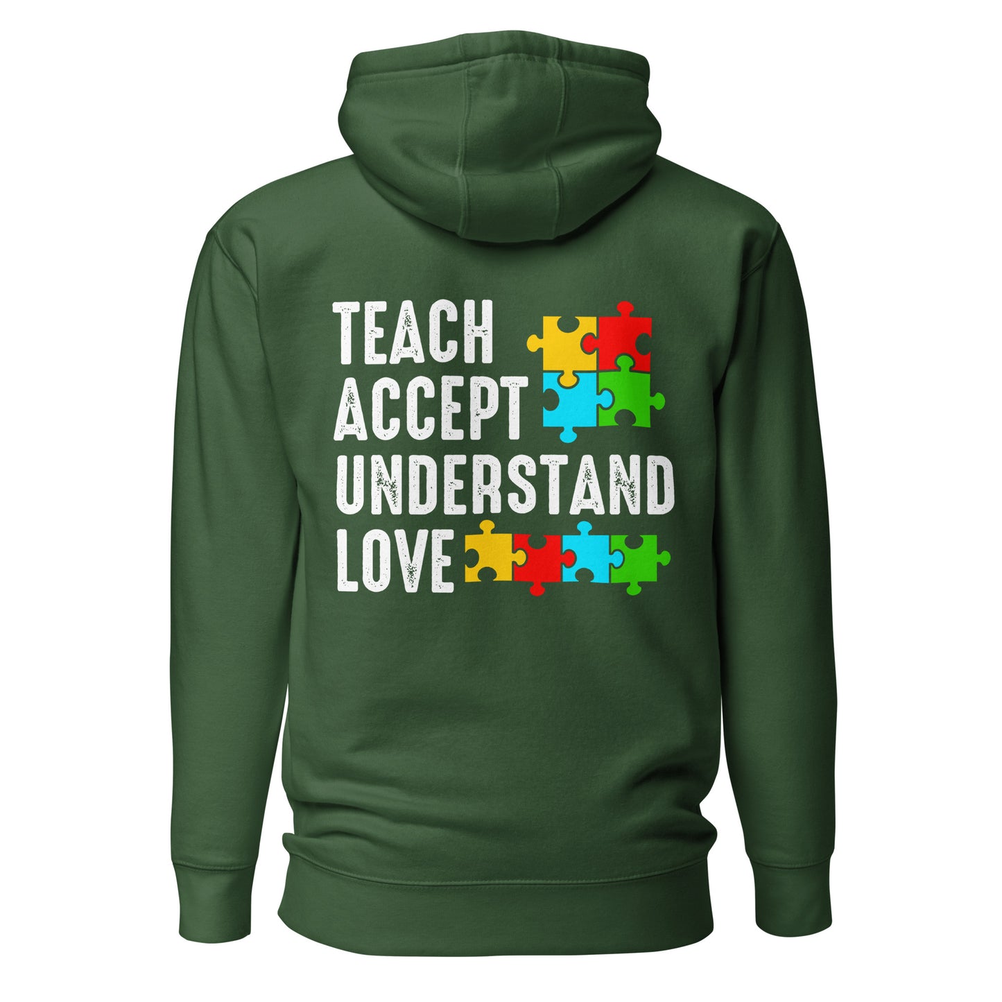 Autism Acceptance Together Quality Cotton Heritage Adult Hoodie