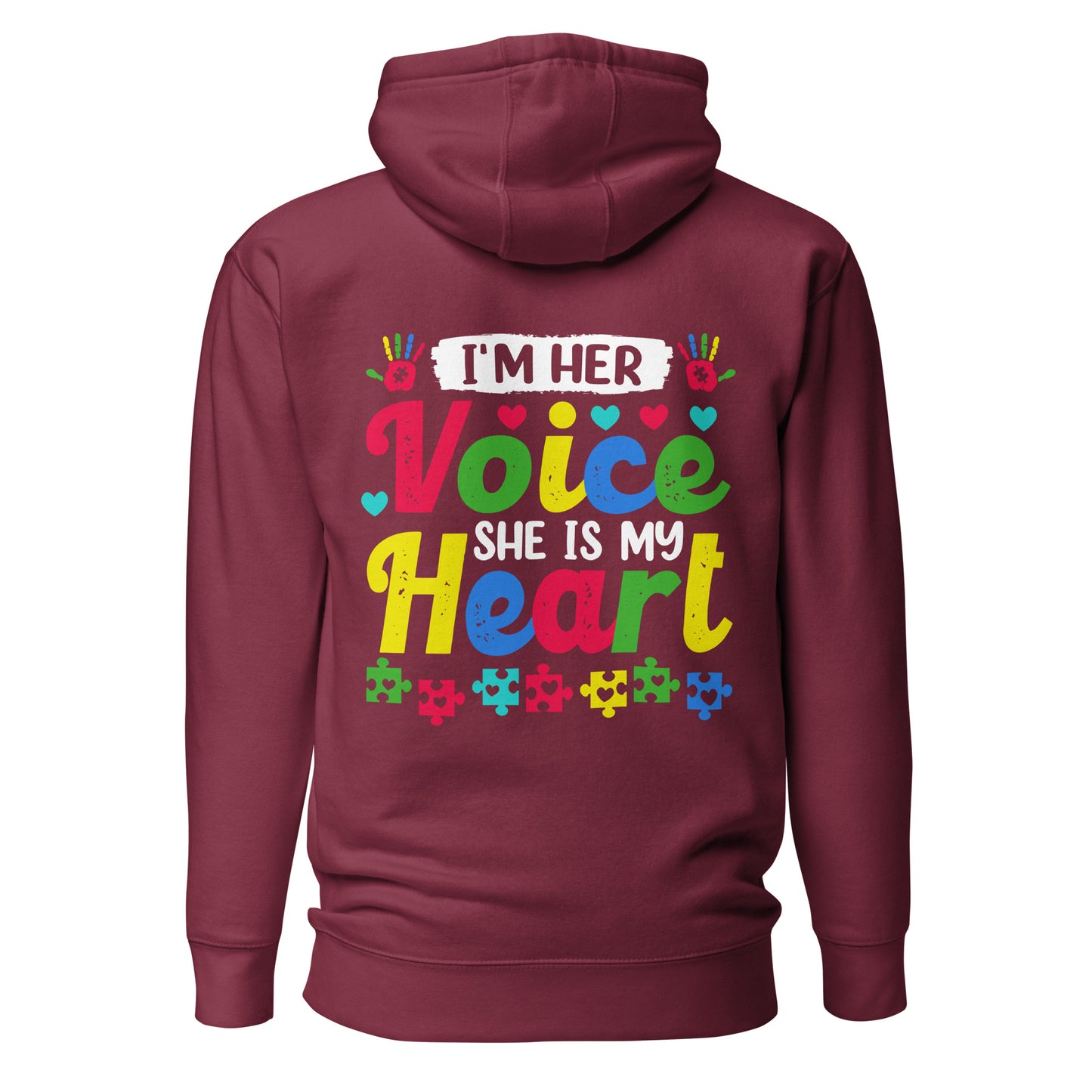 Autism Acceptance Together Quality Cotton Heritage Adult Hoodie