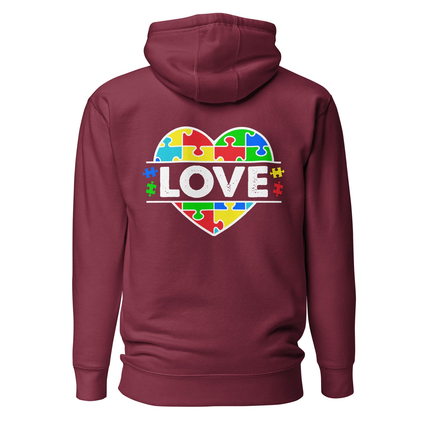 Autism Acceptance Together Quality Cotton Heritage Adult Hoodie