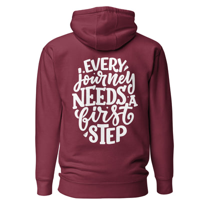 Every Journey Needs a First Step Quality Cotton Heritage Adult Hoodie