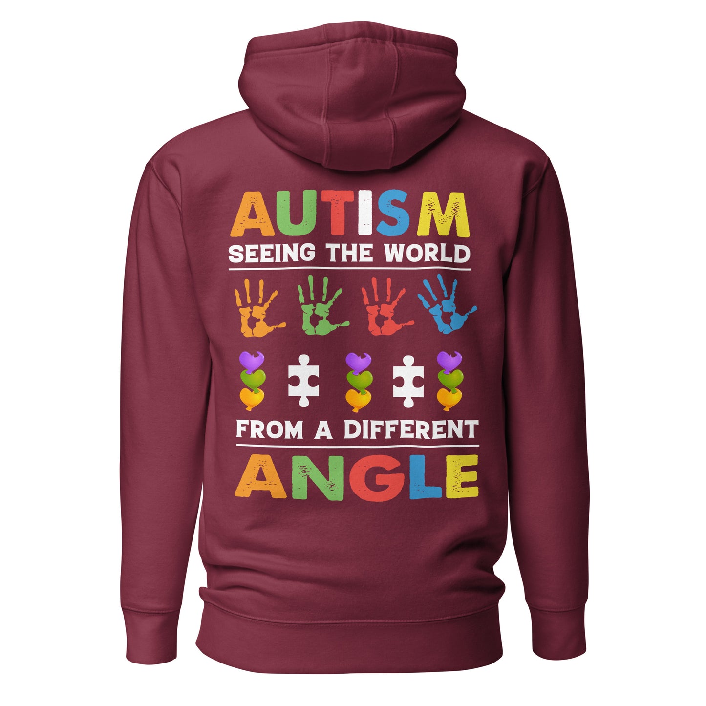 Autism Acceptance Together Quality Cotton Heritage Adult Hoodie