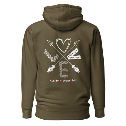 Love All Day Every Day Quality Cotton Heritage Adult Hoodie