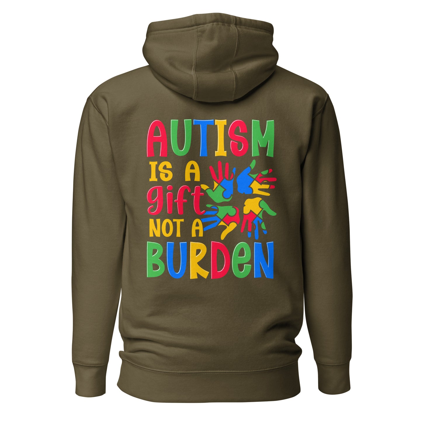 Autism Acceptance Together Quality Cotton Heritage Adult Hoodie