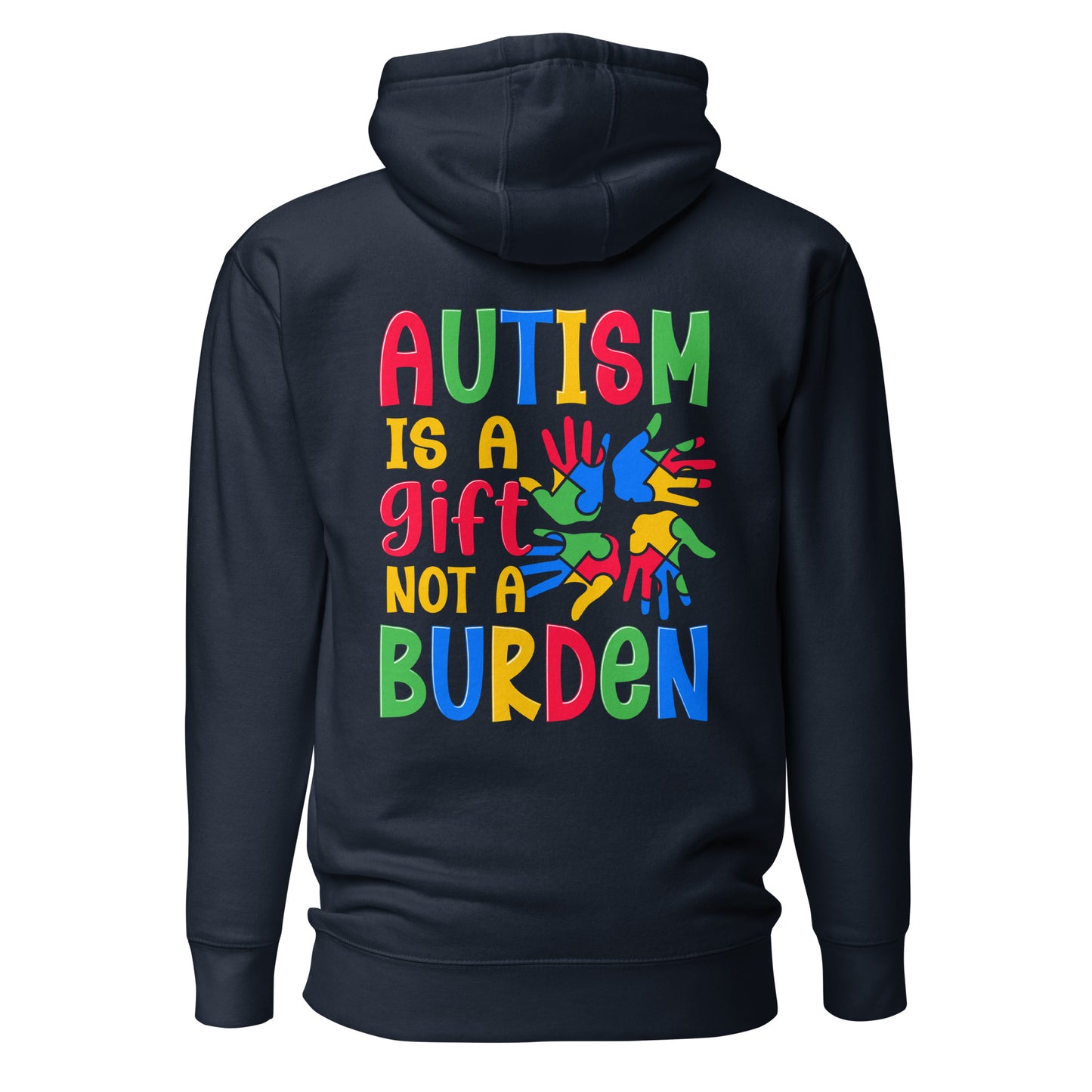 Autism Acceptance Together Quality Cotton Heritage Adult Hoodie