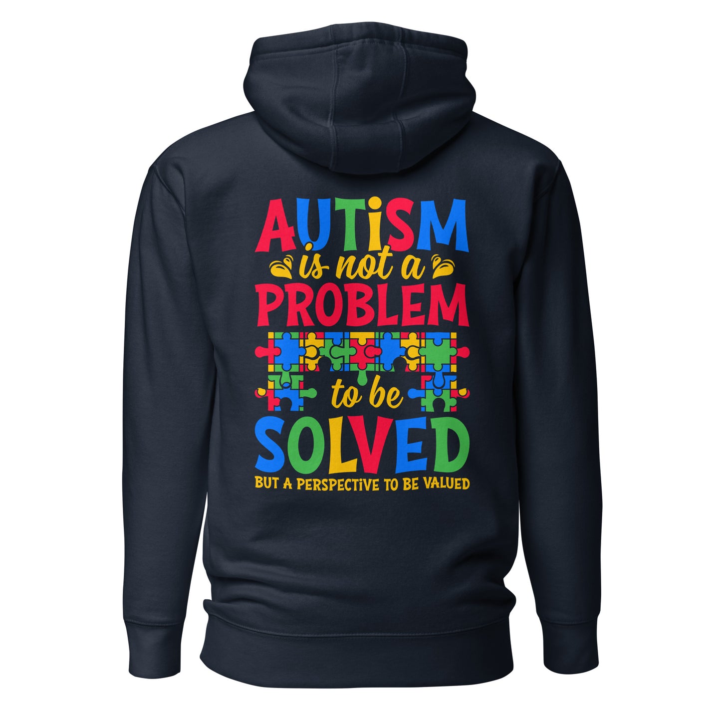 Autism Acceptance Together Quality Cotton Heritage Adult Hoodie