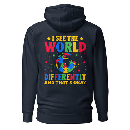 Autism Acceptance Together Quality Cotton Heritage Adult Hoodie