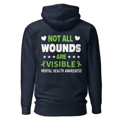 Not All Wounds Are Visible Quality Cotton Heritage Adult Hoodie