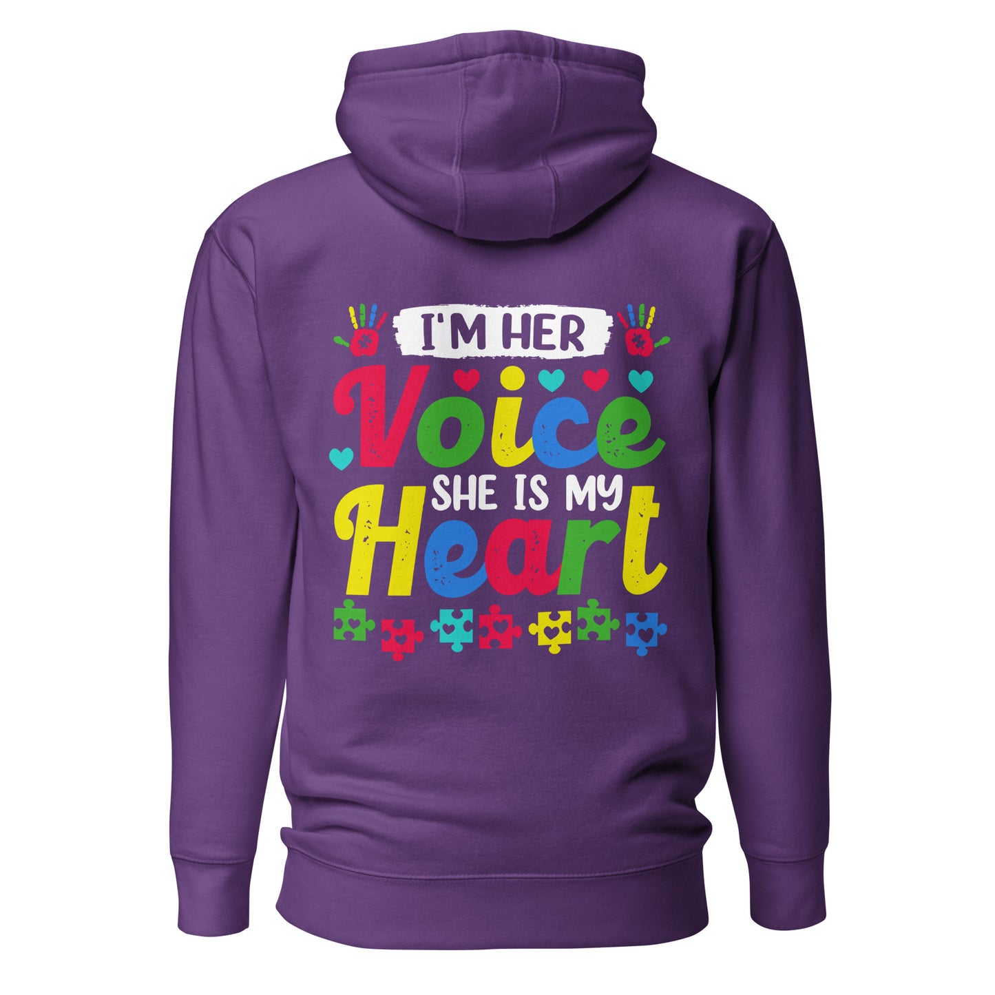 Autism Acceptance Together Quality Cotton Heritage Adult Hoodie