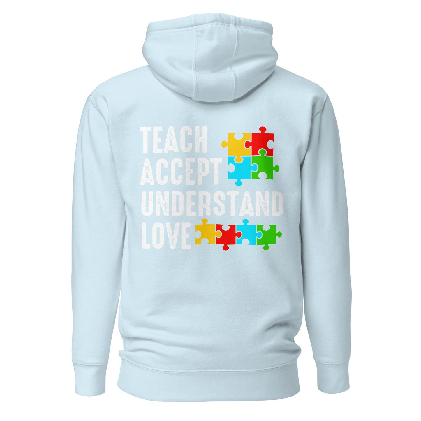 Autism Acceptance Together Quality Cotton Heritage Adult Hoodie