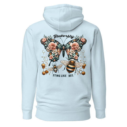 Butterfly, Sting Like a Bee Quality Cotton Heritage Adult Hoodie