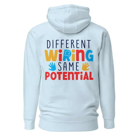 Different Wiring Same Potential Autism Acceptance Quality Cotton Heritage Adult Hoodie