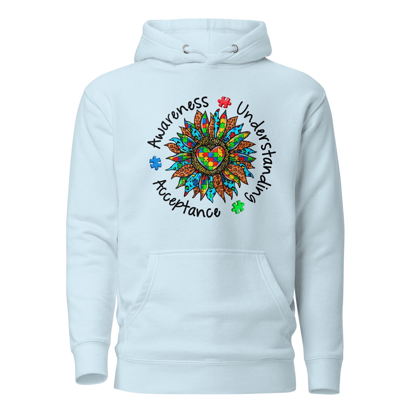 Autism Acceptance Together Quality Cotton Heritage Adult Hoodie