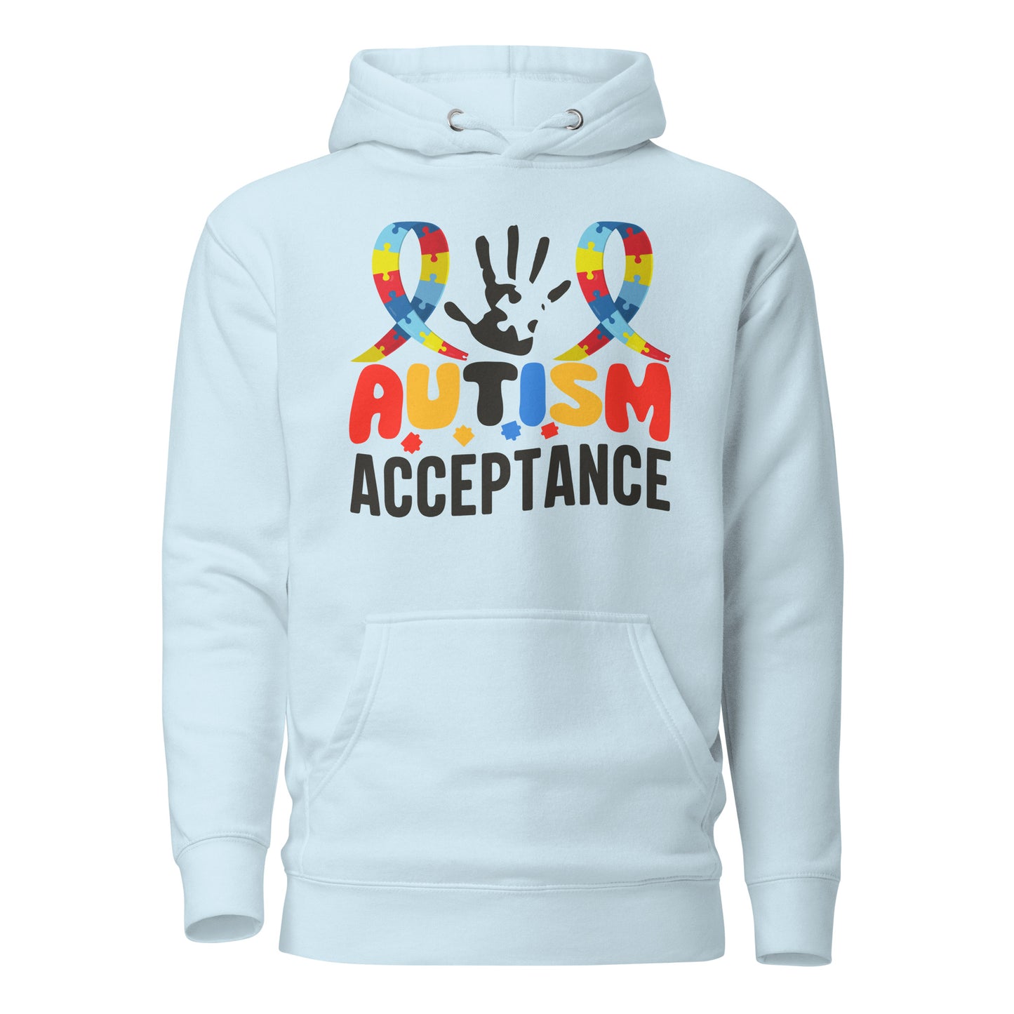 Autism Acceptance Together Quality Cotton Heritage Adult Hoodie