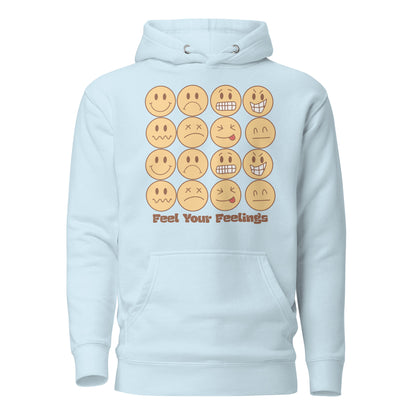 Feel Your Feelings Emojis Quality Cotton Heritage Adult Hoodie