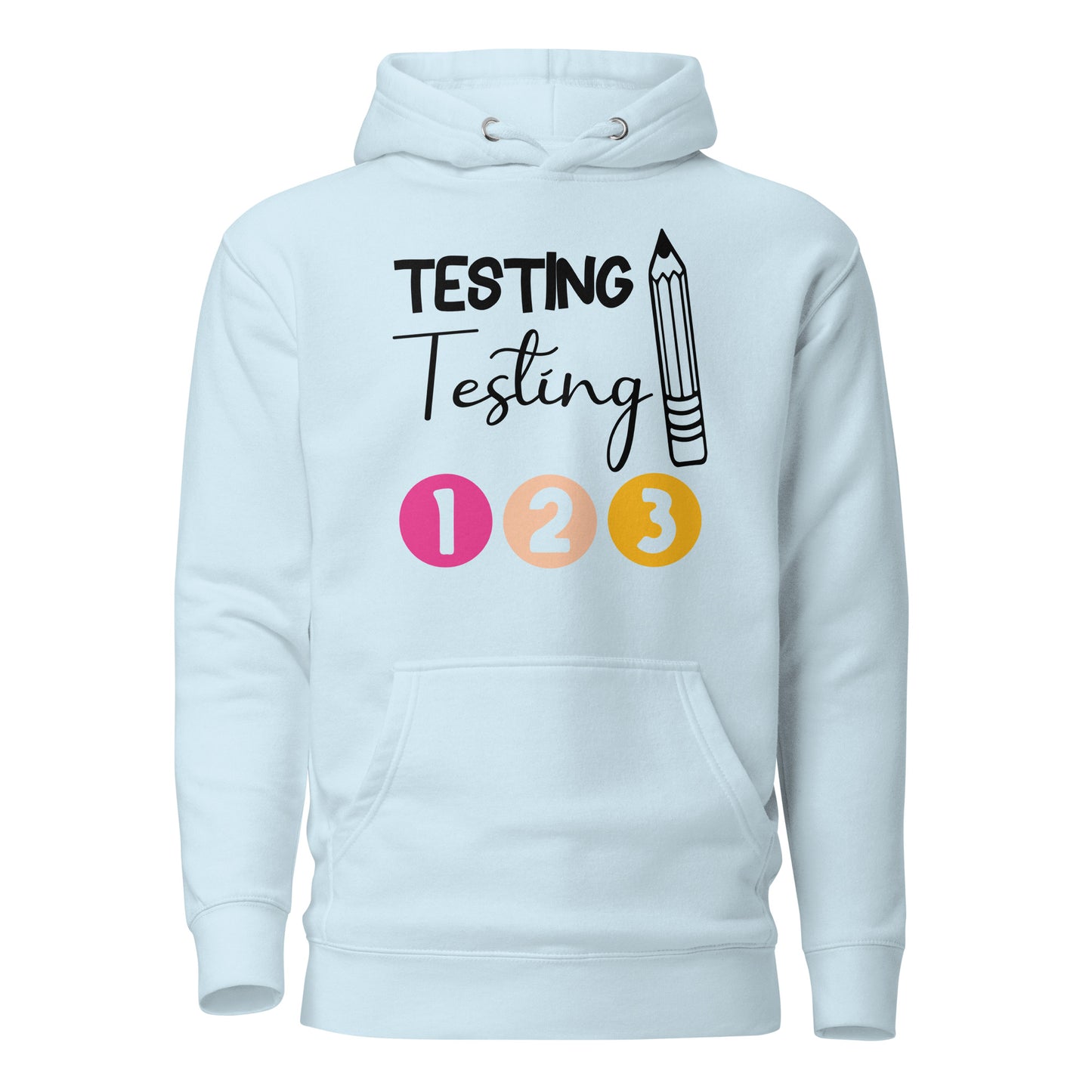 Testing, Testing 1 2 3 Teacher Cotton Heritage Unisex Hoodie